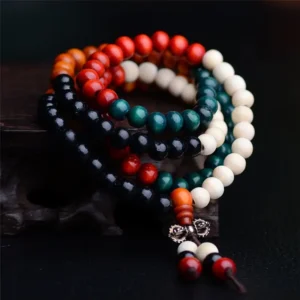 8mm Natural Sandalwood 108 Mala Prayer Beads Bracelet