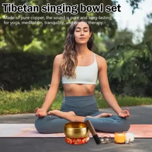 Brass Meditation Sound Bowl, DIY Solid Copper Wind Chime for Yoga, Healing, Chakra